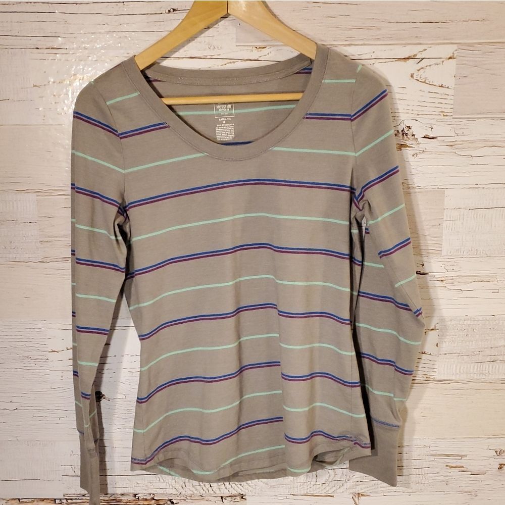 Mossmio Supply Co stripe long sleeve tee